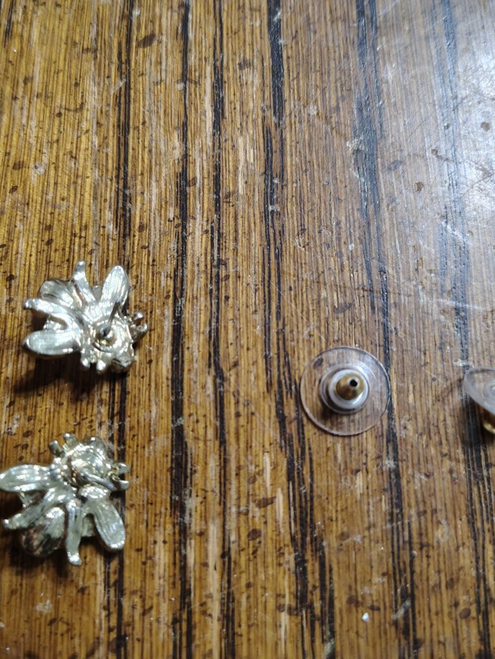 Bee Earrings with Gold Glass Center - Picture 3 of 6